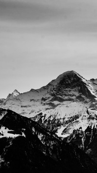 Black and white mountain wallpaper