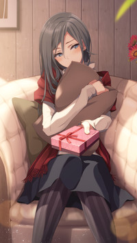 羞涩的长发少女