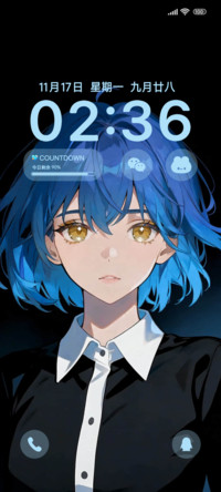 二次元她的蓝发