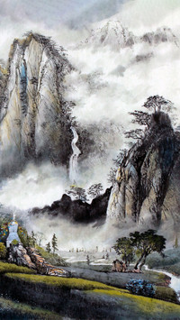 Ancient-style ink wash painting