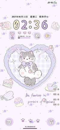 涂鸦风 碎花猫猫