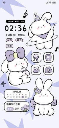 简笔涂鸦睡眠小兔