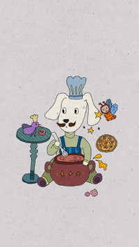可爱动物线条壁纸-锐景创意