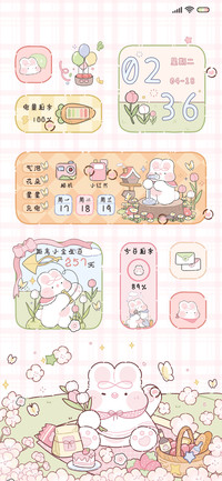 奶油兔 春日郊游
