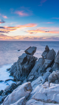 The waves were crashing against the italian rocks