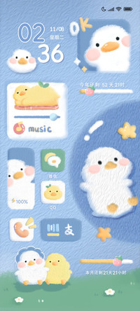 油麦鸭小组件
