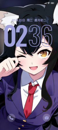 俏皮紫调动漫少女