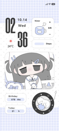 可爱大眼宅系少女