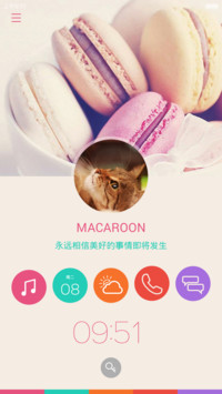 Macaroon马卡龙(自由桌面+自定义头像文字+全局小豆豆)MIUI6/7全适配