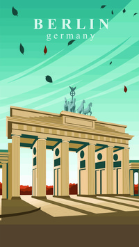 POSTER ILLUSTRATION OF BERLIN, GERMANY