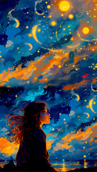 天空的插画——拍信图库
