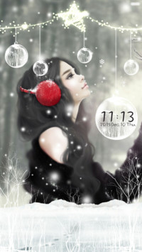 (免费下雪特效)唯美圣诞节之下雪天【自由桌面】