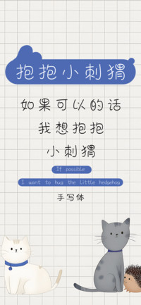 抱抱小刺猬