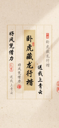卧虎藏龙行楷
