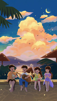 Childhood by the pond