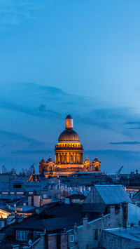 Saint-Petersburg rooftop cityscape