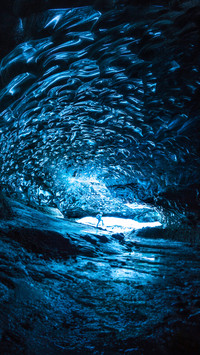 The natural dome deep in the glacier