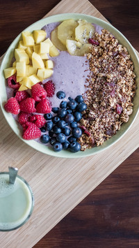 Porridge berries blueberries raspberries