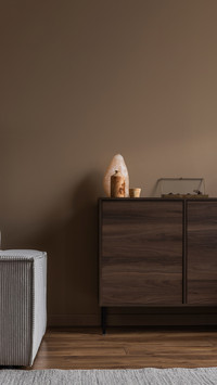 Aesthetic composition of wabi sabi living room