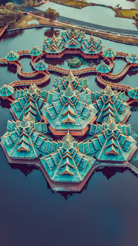 Beautiful scenery of Thai temples