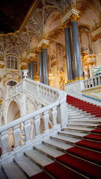 The grand staircase at the hermitage museum