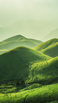 layers of mountains stacked one upon another