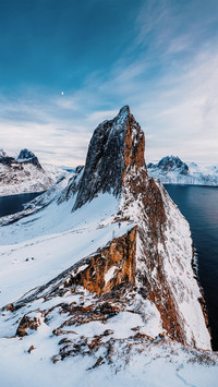 Climbing heights in winter in norway