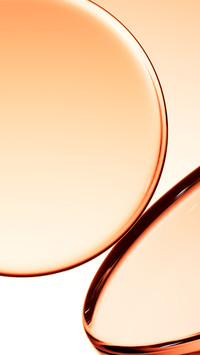 Orange round glass