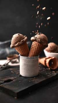 Chocolate Ice Cream in A Cup