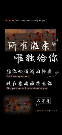 所有温柔唯独给你