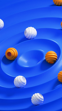 A tilted white and yellow sphere