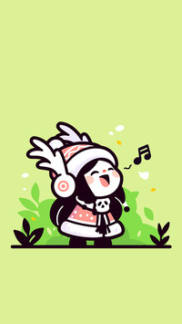 Cute cartoon girls laughing heartily
