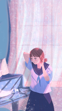 The Girl Standing by the Piano