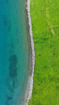 High-angle view of the beach