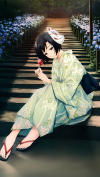 秀丽端庄的和服少女
