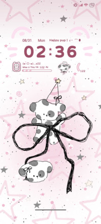 Pink‑Black Pup