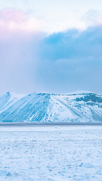Sunset mountain view of the golden circle