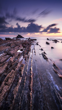 Rocks in the sea along the coast