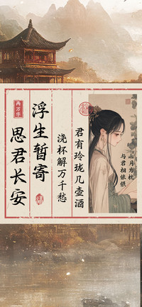 浮生暂寄思君长安