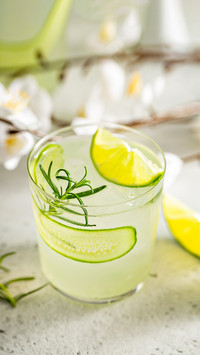 Cucumber gin gimlet cold and refreshing spring cocktails