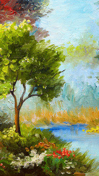 Landscape oil painting