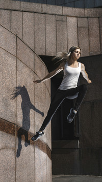 Girl Parkour Extreme Sport