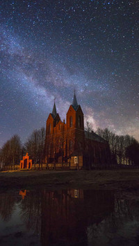 Night sky and starry sky