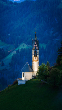 A small church in the Alps