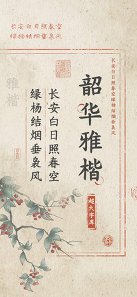 韶华雅楷超大字库