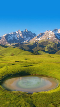 Aerial spectacular of Genie Sacred Mountain
