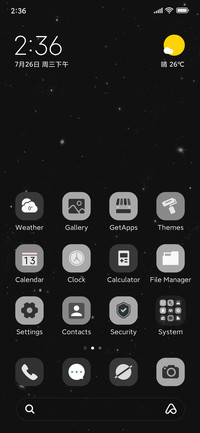 Dark calm waves
