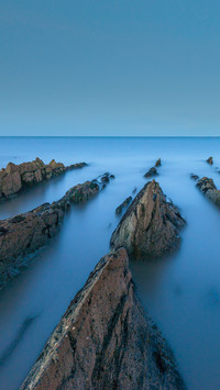 Sea Coast Sea Rocks Beatiful sunset on the rocks