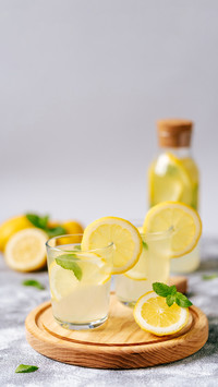 Homemade Refreshing Lemonade Summer Iced Drink