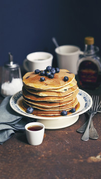 Delicious blueberry pancakes 82